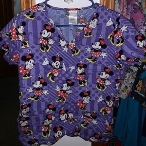 Minnie Mouse Scrub Top